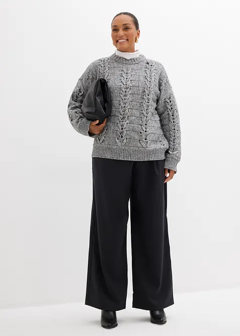 Kalhoty Marlene ze splývavé viskózové směsi, bonprix