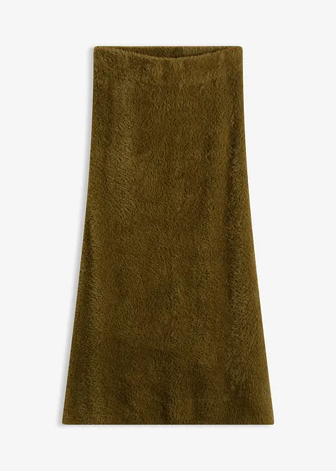 Pletená sukně z měkoučké péřové příze, bonprix