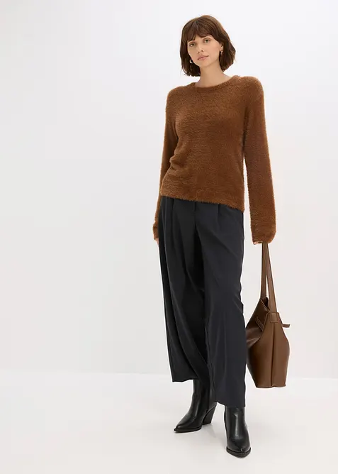 Svetr s ply&scaron;ov&yacute;m vzhledem, bonprix