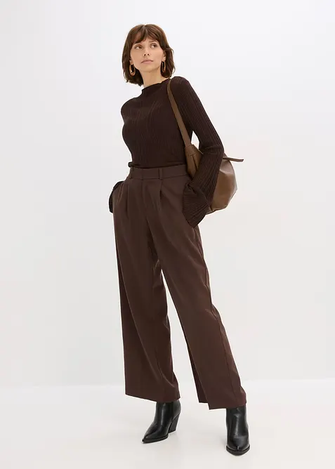 Polotransparentní pletené tričko, bonprix