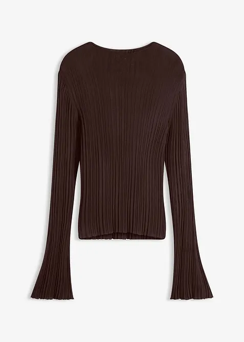 Polotransparentní pletené tričko, bonprix