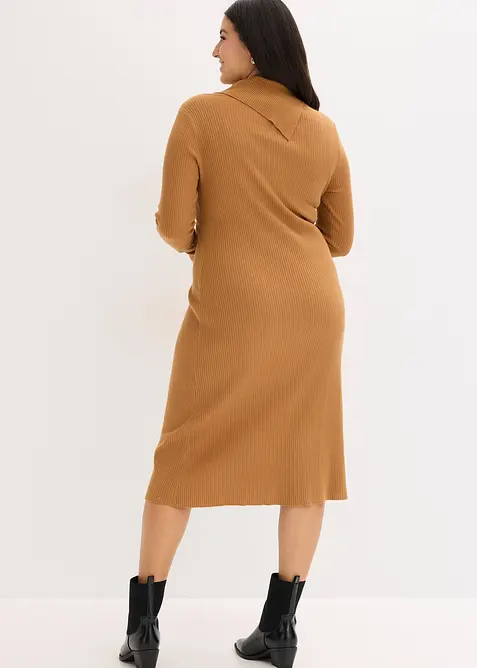 Pletené šaty ze splývavé viskózové směsi, bonprix