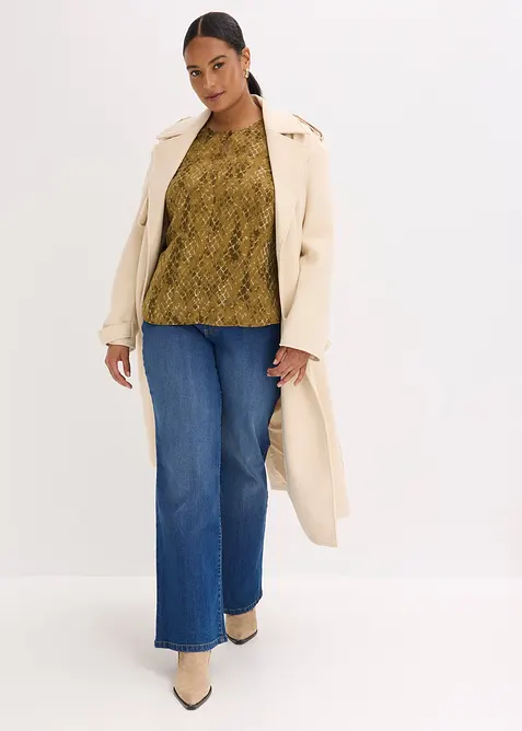 Halenka ze splývavého saténu, bonprix