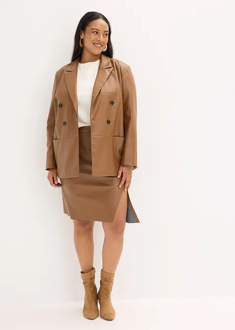 Oversize blejzr z umělé kůže, bonprix