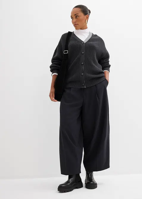 Kalhoty Barrel z visk&oacute;zov&eacute; směsi, bonprix