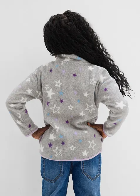 Hebká flísová bunda s kontrastními detaily, bonprix