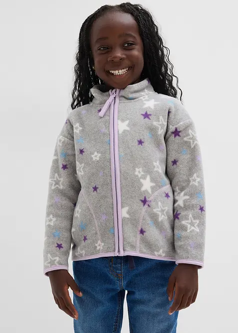 Hebká flísová bunda s kontrastními detaily, bonprix