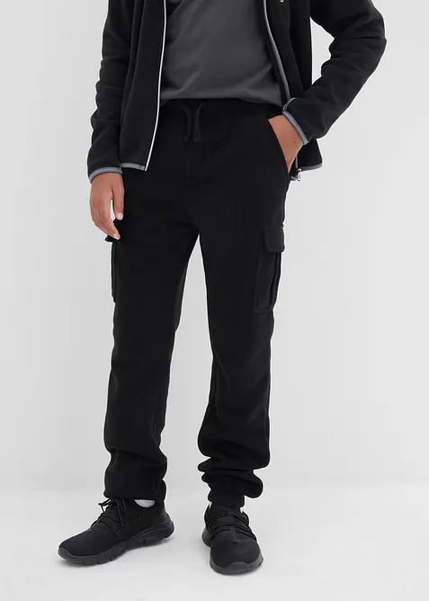 Flísové cargo kalhoty, Regular Fit, bonprix