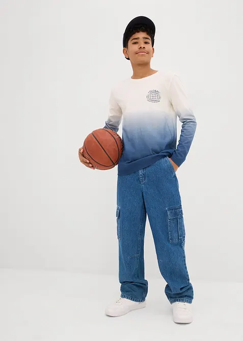 Triko s dlouhým rukávem, z čisté organické bavlny, bonprix