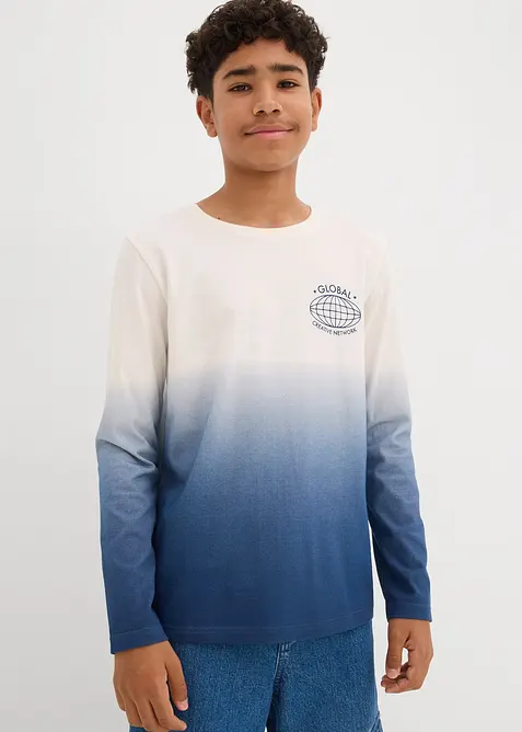 Triko s dlouhým rukávem, z čisté organické bavlny, bonprix