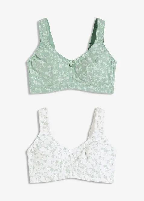 Podprsenka bez kostic, s organickou bavlnou  (2 ks v balen&iacute;), bonprix