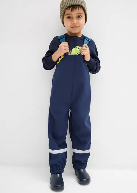 Voděodolné softshellové termo kalhoty s laclem do deště, bonprix