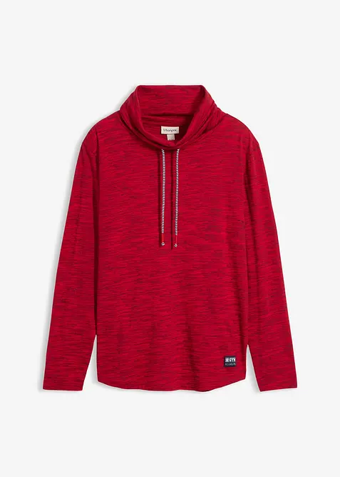 Triko se šálovým límcem, dlouhý rukáv, bonprix