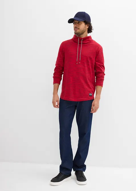 Triko se šálovým límcem, dlouhý rukáv, bonprix