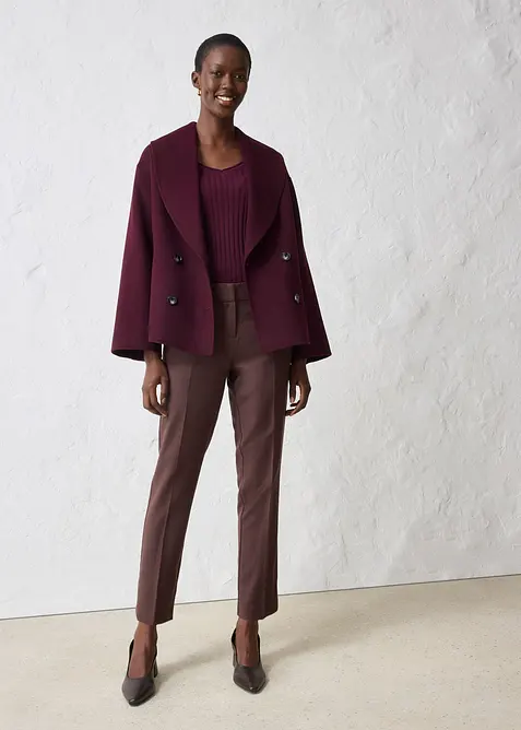 Úzké kalhoty s vlnou, bonprix