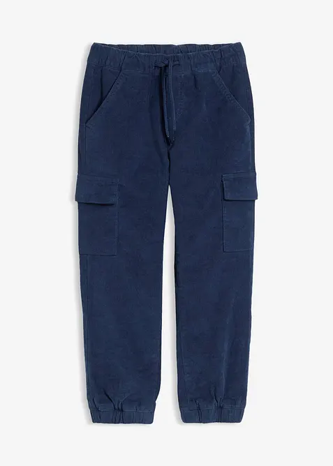 Termo cargo kalhoty Regular Fit bez zapínání, z manšestru s žerzejovou podšívkou, bonprix