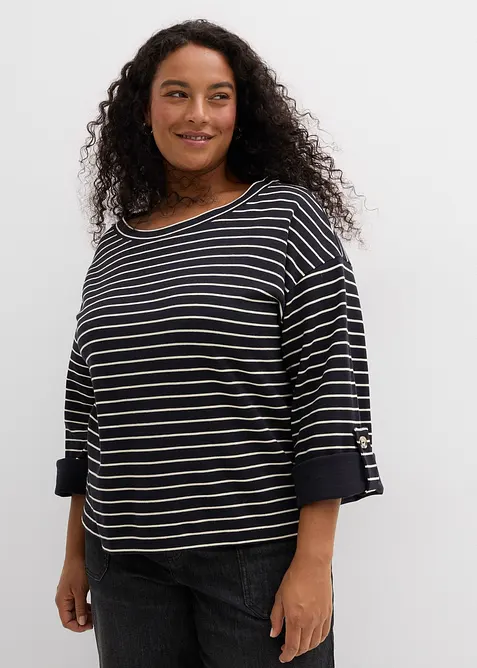 Oversize mikina z čist&eacute; bavlny, bonprix