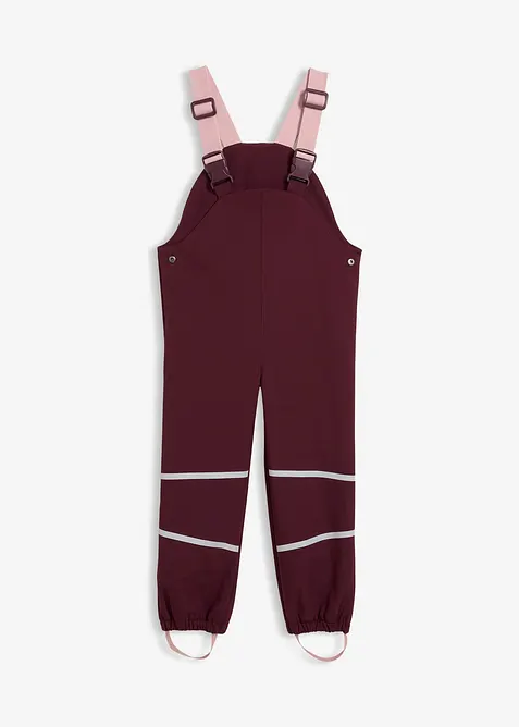 Voděodolné softshellové termo kalhoty s laclem do deště, bonprix