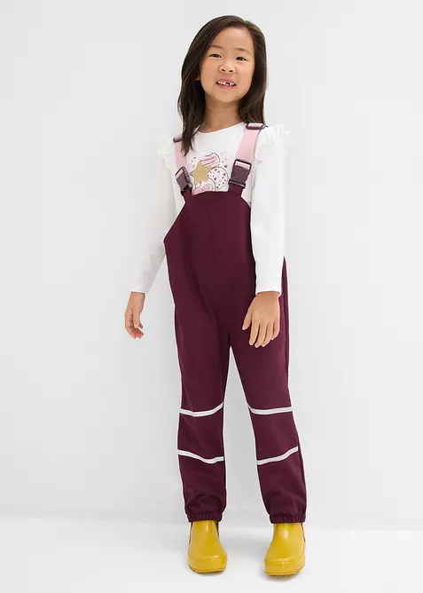 Voděodolné softshellové termo kalhoty s laclem do deště, bonprix