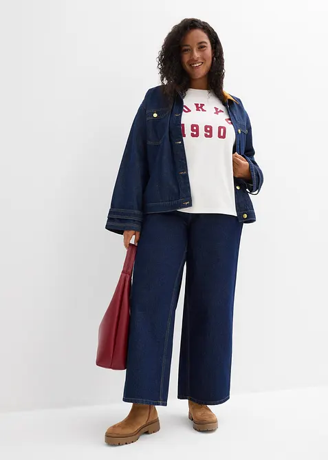 Triko s dlouhým rukávem, z čisté bavlny, bonprix