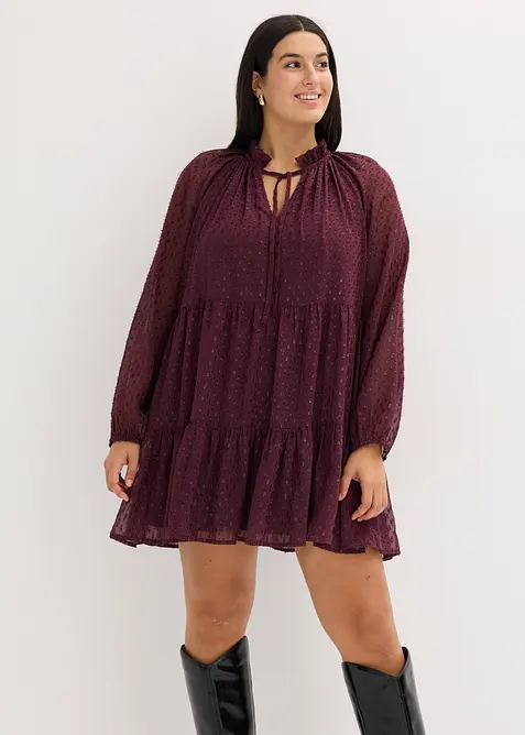 Tunikové šaty se třpytivým efektem, bonprix