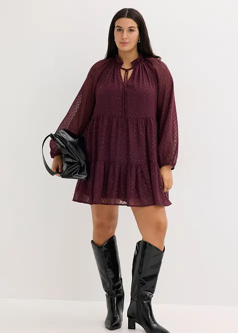 Tunikové šaty se třpytivým efektem, bonprix