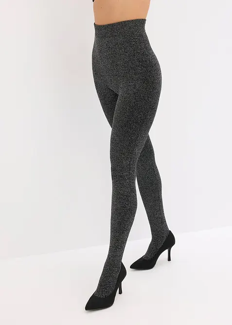 Flísové termo punčochové kalhoty z třpytivé příze, bonprix