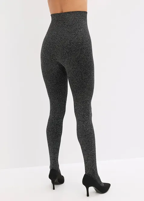 Flísové termo punčochové kalhoty z třpytivé příze, bonprix