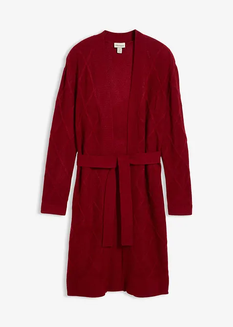 Pletený kabát s copánkovým vzorem, bonprix