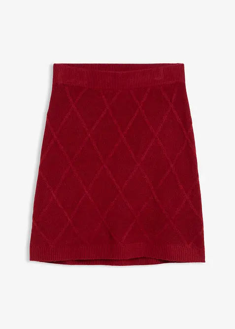 Pletená sukně s copánkovým vzorem, bonprix