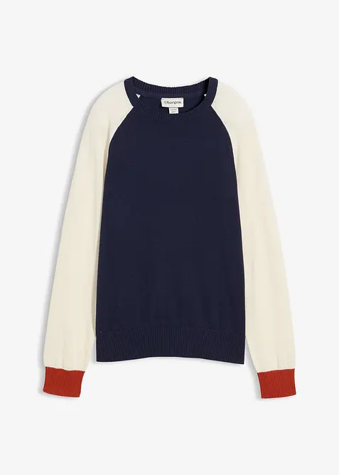 Ragl&aacute;nov&yacute; svetr z jemn&eacute; pleteniny, bonprix