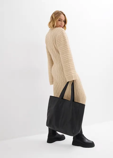 Pletené midi šaty, bonprix