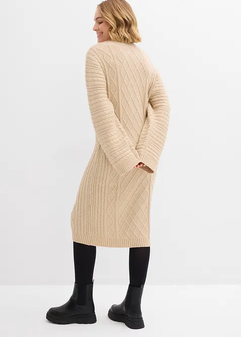 Pletené midi šaty, bonprix