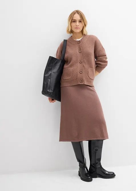 Oversized pletený kabátek, bonprix