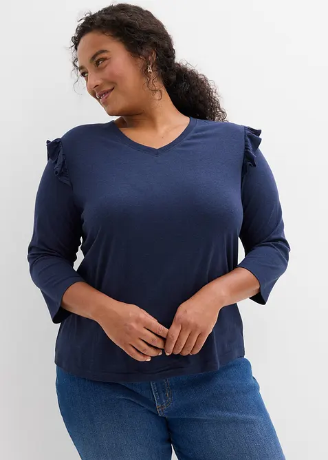 Žerzejové tričko z bavlněné směsi, bonprix