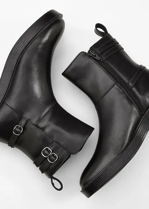 Kožené kotníkové boty, bonprix