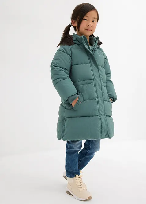 Prošívaný kabát s hřejivou podšívkou a reflexními detaily, bonprix