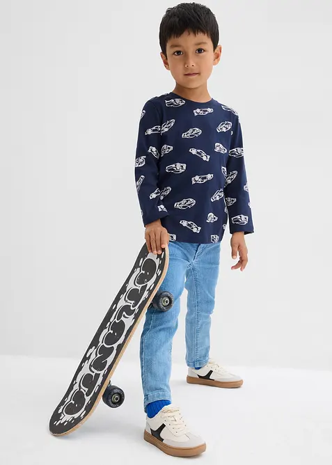 Triko s dlouhým rukávem a organickou bavlnou (2 ks v balení), bonprix