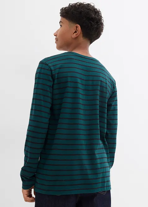 Tričko s dlouhým rukávem, z čisté organické bavlny (2 ks v balení), bonprix