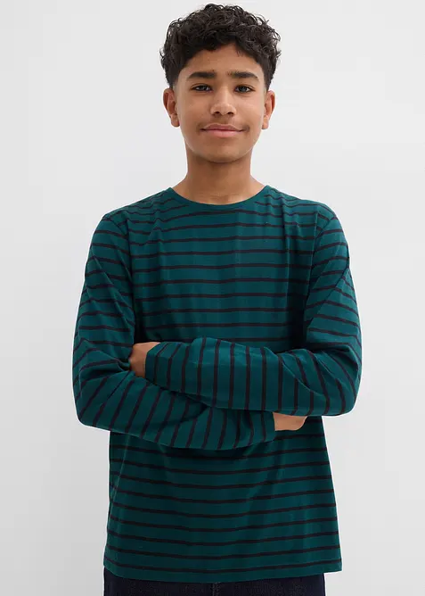 Tričko s dlouhým rukávem, z čisté organické bavlny (2 ks v balení), bonprix