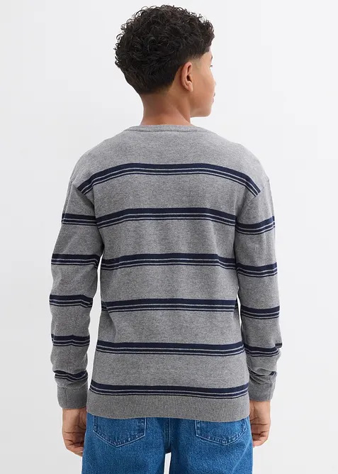 Svetr z jemné pleteniny z čisté bavlny, recyklovatelný, bonprix