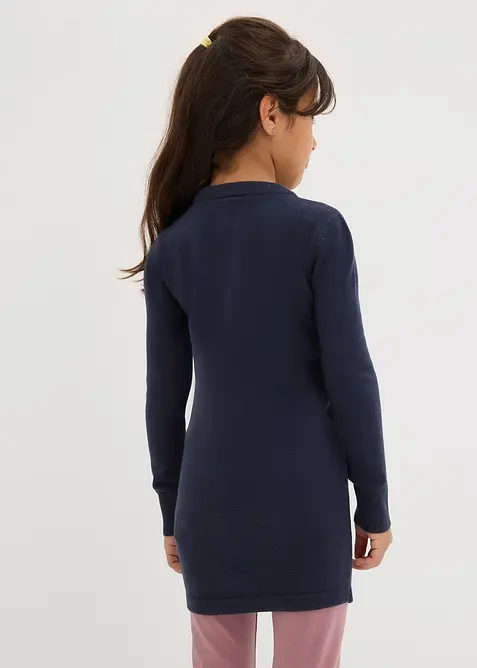 Dlouhý svetr z jemného úpletu s pajetkami, bonprix