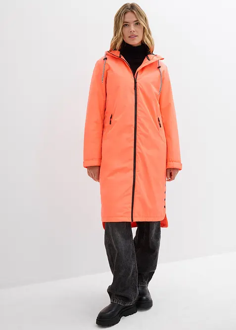 Nepromokavý, zateplený kabát v midi délce, bonprix