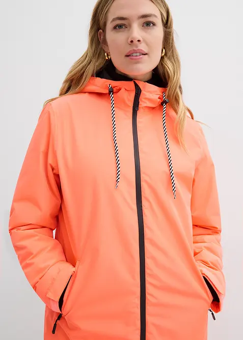 Nepromokavý, zateplený kabát v midi délce, bonprix