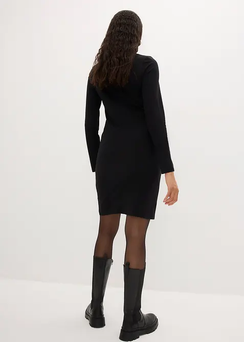 Žerzejové šaty s výstřihem do V (2 ks v balení), bonprix