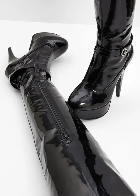 Kozačky nad kolena, na platformě, bonprix