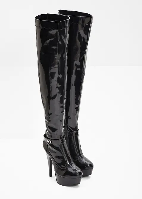 Kozačky nad kolena, na platformě, bonprix