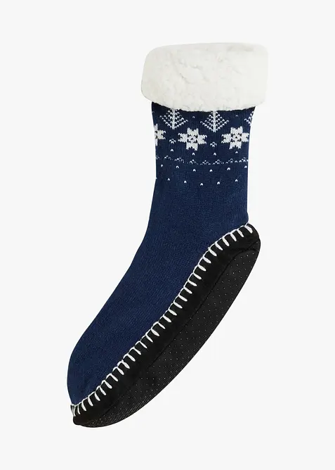 Ponožky na doma s protiskluzovou podr&aacute;žkou a medv&iacute;dkovou pod&scaron;&iacute;vkou, bonprix