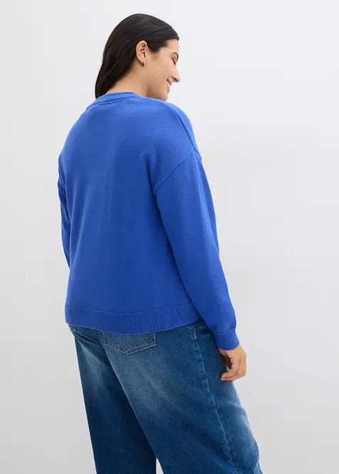 Oversize svetr z čisté bavlny, bonprix