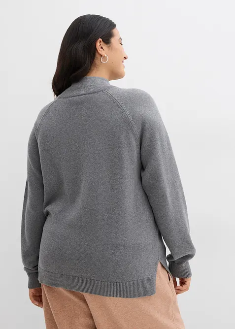 Svetr s rolákovým límcem, z čisté bavlny, bonprix